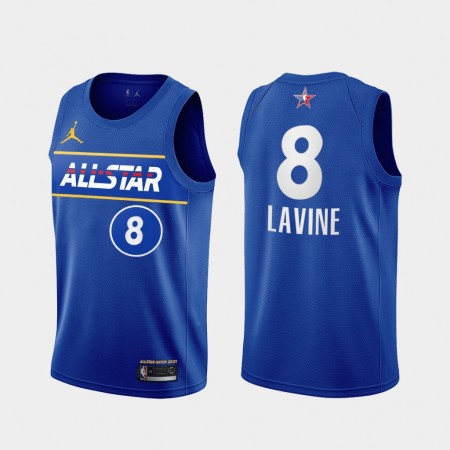 Maglia NBA Chicago Bulls Zach LaVine 8 2021 All-Star Jordan Brand Blu Swingman - Uomo